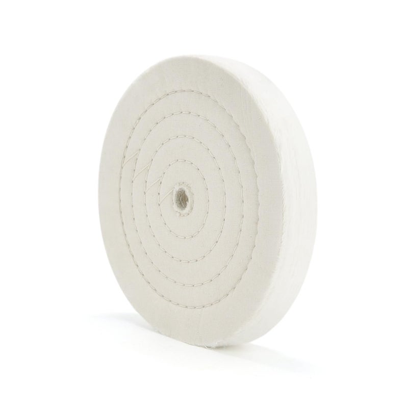 SCOTTCHEN عجلة تلميع سكوتشين 8" x 5/8" عمود x 70 طبقة قطن أبيض ناعم لطاحونة العمل - 1 قطعة - Image 1